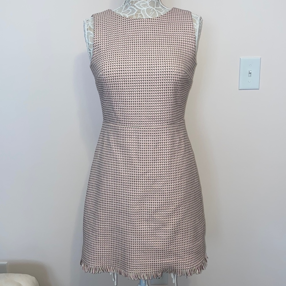 Loft tweed style sheath sleeveless dress